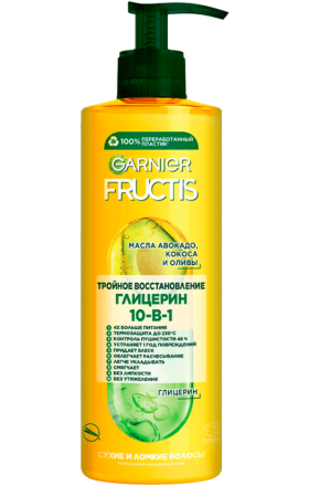 Hair cream "Fructis" triple recovery 10in1 400ml