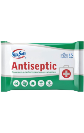 Wet wipes "Silk Soft" antibacterial 15pcs