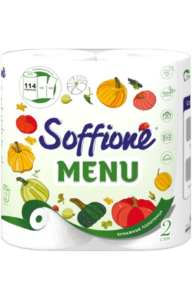 Զուգարանի թուղթ «Soffione» Menu 2 հատ  	