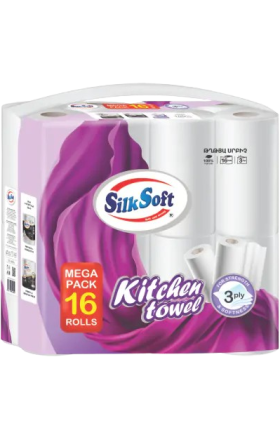 Полотенце кухонное трёхслойное "Silk Soft" 16 шт.