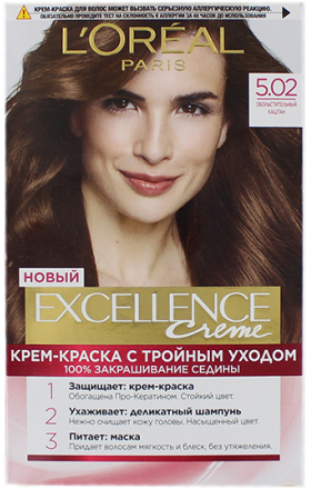 Краска для волос "L'Oreal" Excellence №5.02