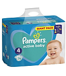 Подгузники "Pampers Active Baby" Nº4 9-14кг, 76шт.
