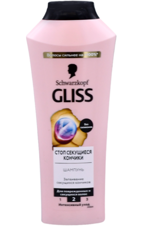 Shampoo "Gliss Kur" has branched out. 250m at the ends