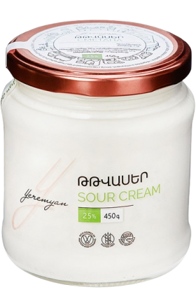 Sour cream "Yeremyan Products" 450g, 25%