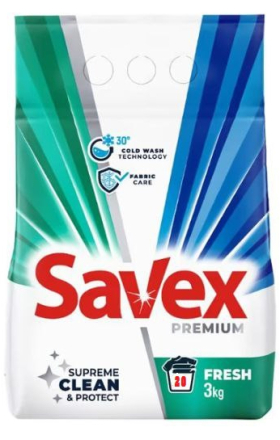 Փոշի լվացքի «Savex» Premium Fresh 3կգ 