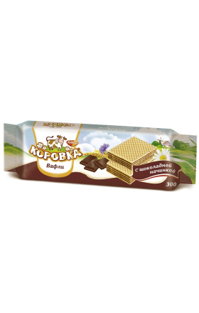 Վաֆլի շոկոլադե միջուկով «Коровка» 300գ