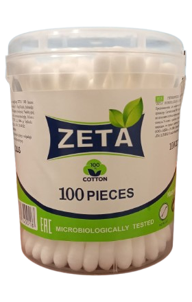 Cotton sticks "Zeta" 100 pcs