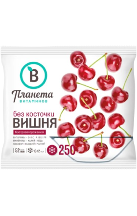 Frozen pitted cherry “Planeta Vitamins”, 250 g