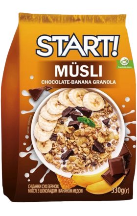 Мюсли «AXA» медовые с шоколадом и бананом, 330 г