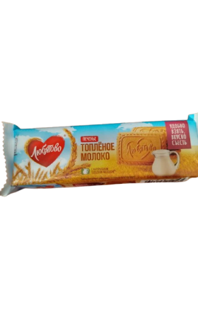 Sugar biscuits  «Любятово»  with  boiled milk  91g