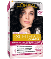 Մազի ներկ «L'Oreal» Excellence 200 մուգ դարչնագույն