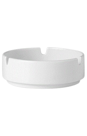 Ashtray, white ceramic, AV-13028