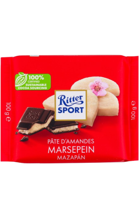 Chocolate bar with marzipan filling "Ritter Sport" 100g
