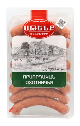 Երշիկ կիսաապխտած «Աթենք»  Որսորդական  250գ հատ 
