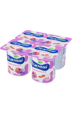 Յոգուրտային արտադրանք հապալասով և ազնվամորիով «Campina Fruttis» 115գ, յուղայնությունը՝ 5%