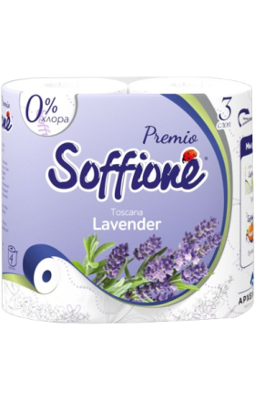 Զուգարանի թուղթ «Soffione» Lavender 4 հատ 	
