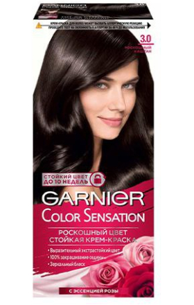 Hair dye "Garnier Color Sensation" №3.0