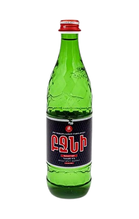 Mineral water "Bjni", glass container 0.5l