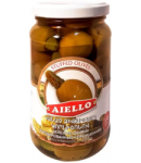 Оливки Aiello зеленные с корнишонами 350г 