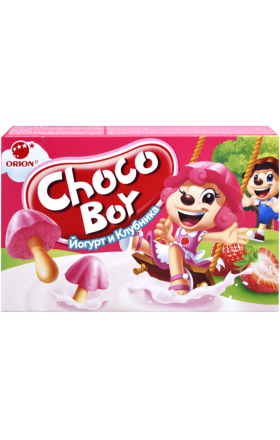 Cookies "Choco Boy" yogurt and strawberry 40g