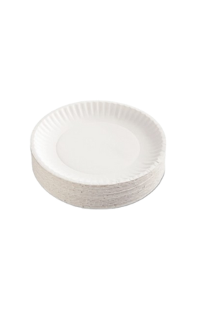 Disposable plate small deep 6 pieces paper "Oval Plast"