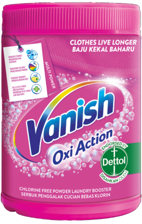 Լաքահանող փոշի «Vanish», գունավոր գործվածքների համար 480գ