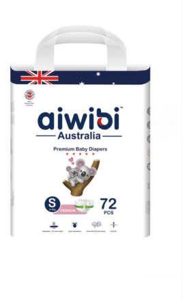 Подгузники Aiwibi тонкие S 4-8кг 72шт 