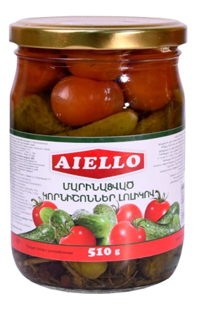 Маринованные огурцы и помидоры "Aiello" 510г