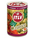 Ձիթապտուղ «ITLV» կանաչ լցոնած լոբստերով 314մլ