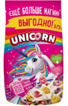 Кольца Радуга со вкусом фруктов Единорог 375г
