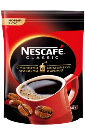 Кофе растворимый "Nescafe" Classic 60г