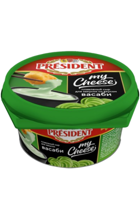 Պանիր հալած «Պրեզիդենտ» վասաբի, 125 գ