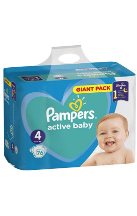 Подгузники "Pampers Active Baby" Nº4 9-14кг, 76шт.
