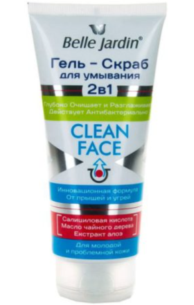 Гель-скраб для умывания "Belle Jardin" 2/1 200мл