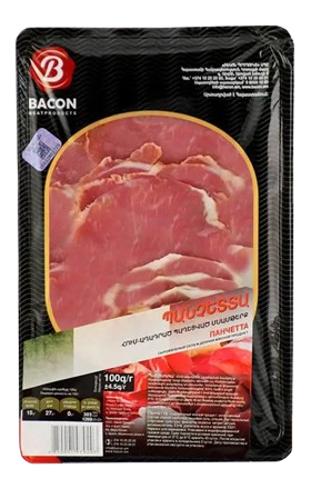 Мясной продукт «Бекон» сыровяленая панчетта, 100 г