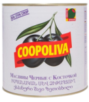 Black olives with pit "Coopoliva" 2600g 