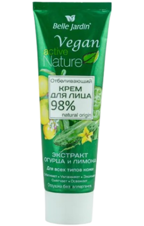 Կրեմ դեմքի «Belle Jardin» Vegan վարունգ լիմոն  85գ