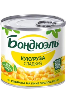 Եգիպտացորեն քաղցր «Bonduelle» 340գ 