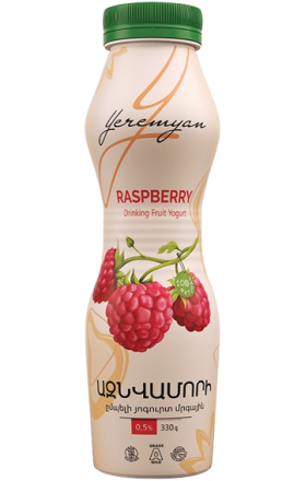 Յոգուրտ ըմպելի ազնվամորիով «Երեմյան Փրոդաքթս» 330գ, յուղայնությունը՝ 0.5%