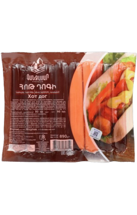 Նրբերշիկ հոթ-դոգ «Գանձասար» 890գր
