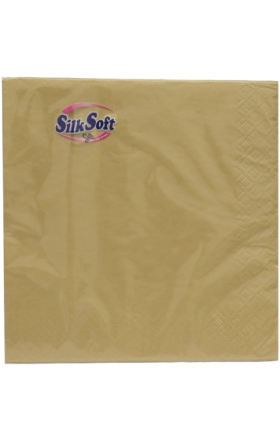 Անձեռոցիկ Silk Soft ոսկի 33*33 20հատ 3շ