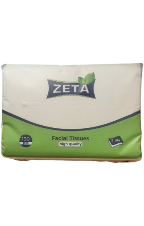 Салфетки "ZETA" 130 шт. 2-слойные