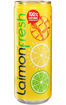 Refreshing carbonated drink "Laimon Fresh" 0.33l Mango