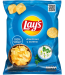 Чипсы "Lays" сметана и зелень 140г