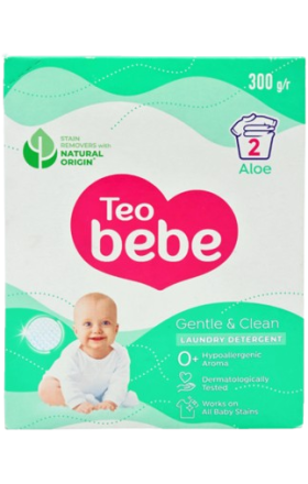 Детская стиральная присыпка "Teo Bebe" с алоэ вера, 300 г.