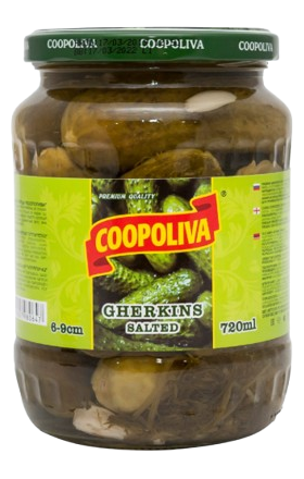 Կորնիշոններ մարինացված «Coopoliva» 720մլ 