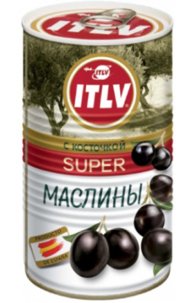 Olive fruit "ITLV" with black stone super 370 ml