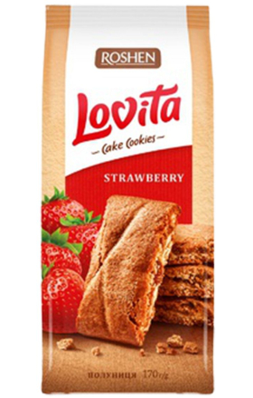 Cookies "Roshen" Lovita, strawberry 170g