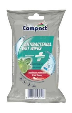 Салфетки влажные "Компакт Антибактериальные" 15 шт.