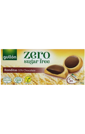 Cookies without sugar Gullon Zero dark chocolate 186g